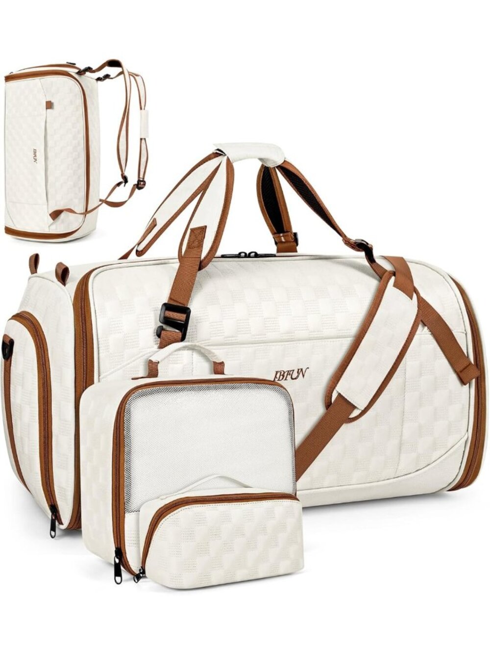 Versatile Travel Garment Bag Set - 4-in-1 Duffle with Backpack Straps & Shoe